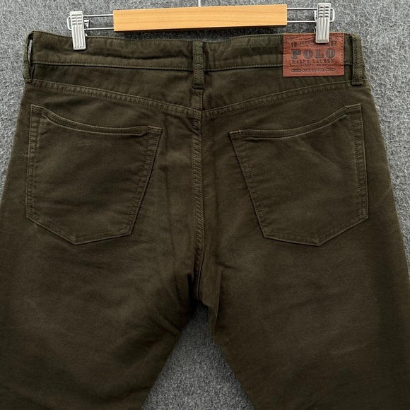 Polo Ralph Lauren Jeans‎ Mens 34x30 Green Varick Slim 625 Canvas Cotton Pants - Picture 4 of 14